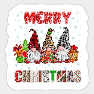 Merry Christmas Gnome Family Funny Xmas Tree Women Men Kids Sticker